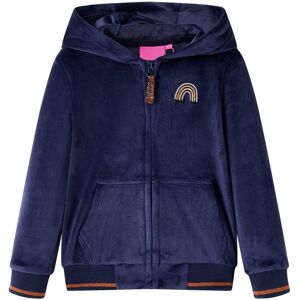 vidaXL Chaqueta infantil con capucha azul marino 104