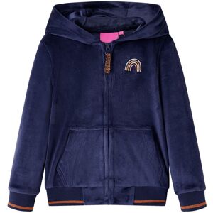 vidaXL Chaqueta infantil con capucha azul marino 128