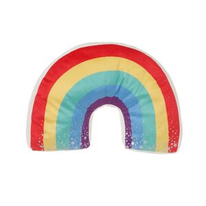 LOLAhome Cojín arcoíris multicolor de algodón de 40x30 cm con relleno