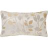 LOLAhome Cojín de hojas beige de Jacquard de 50x30 cm con relleno