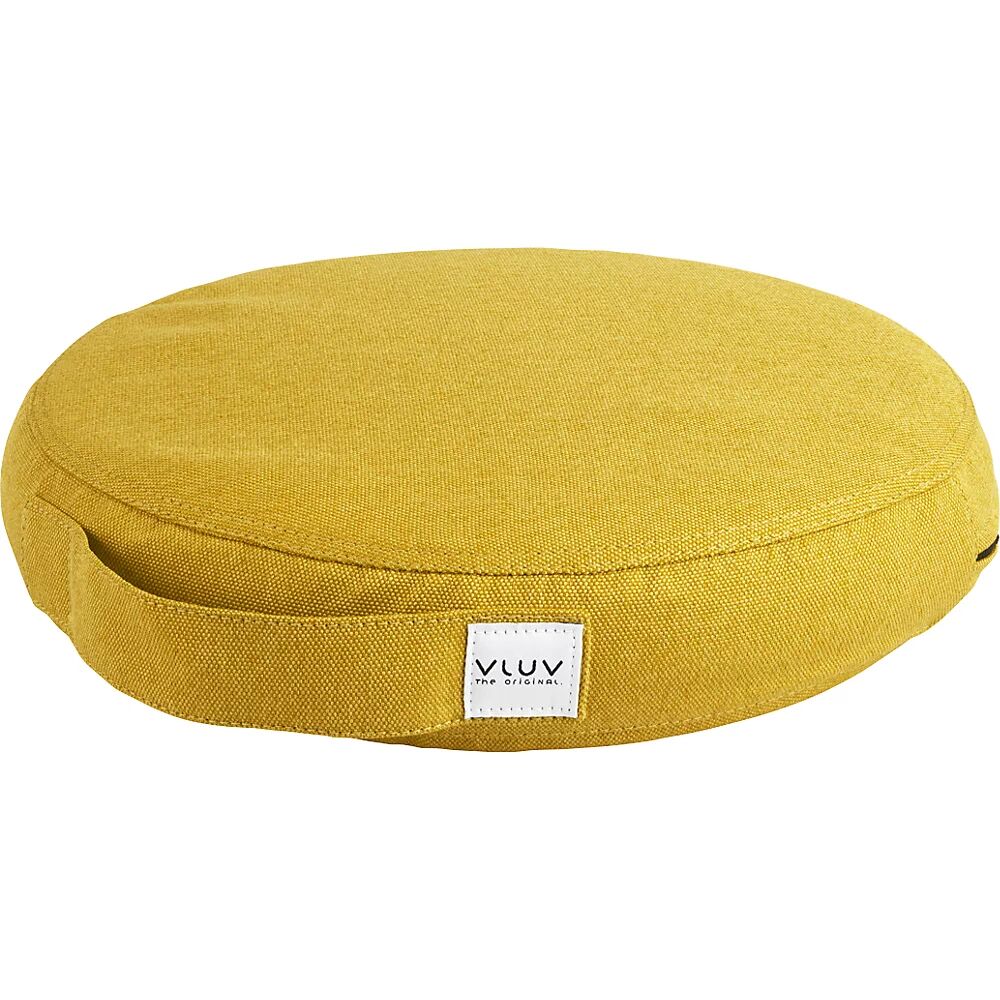 VLUV Cojín de equilibrio PIL&PED LEIV, con tapizado de tela, Ø 360 mm, amarillo mostaza