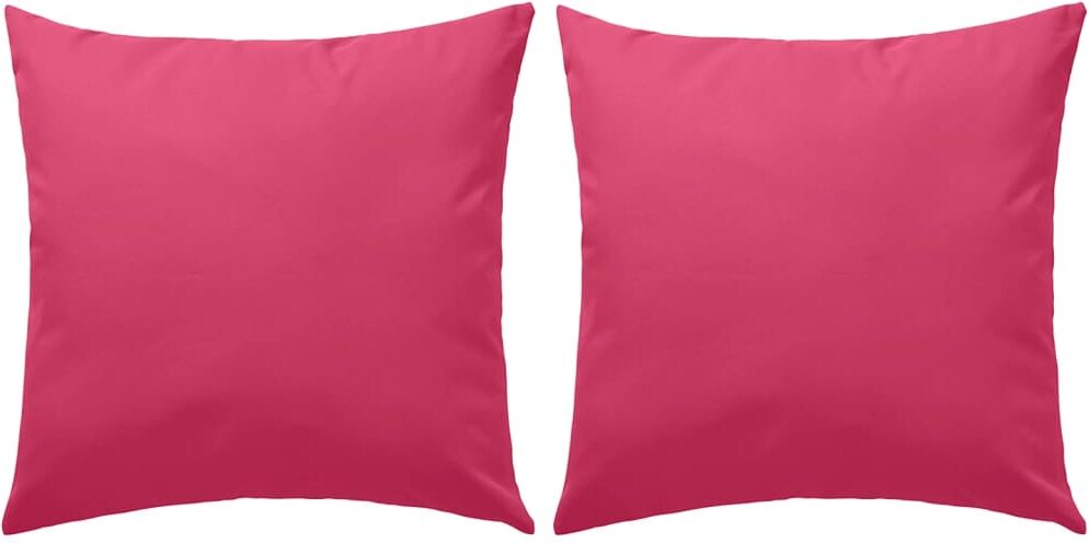 vidaXL Cojines para exteriores 2 unidades 45x45 cm rosa