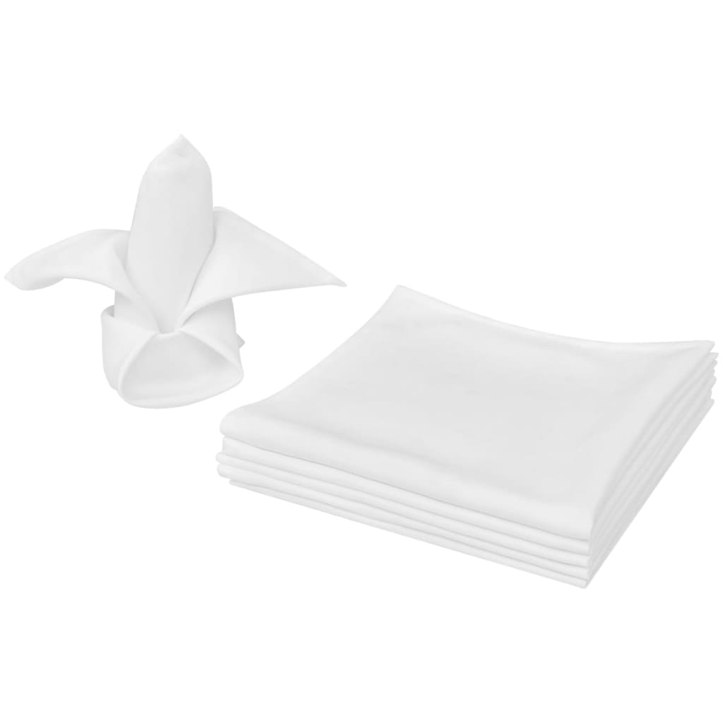 vidaXL 25 servilletas blancas de tela 50 x 50 cm
