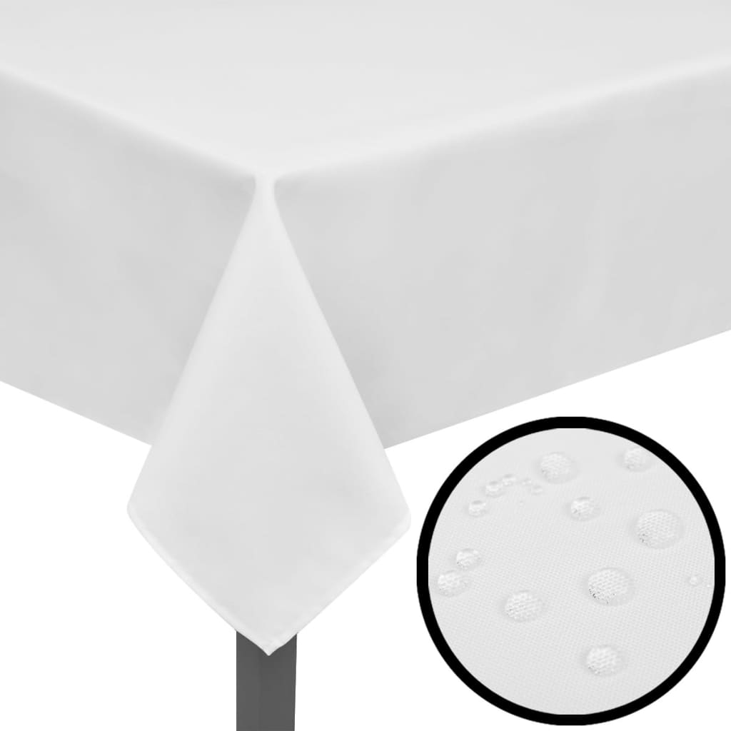 vidaXL 5 manteles blancos 100 x 100 cm