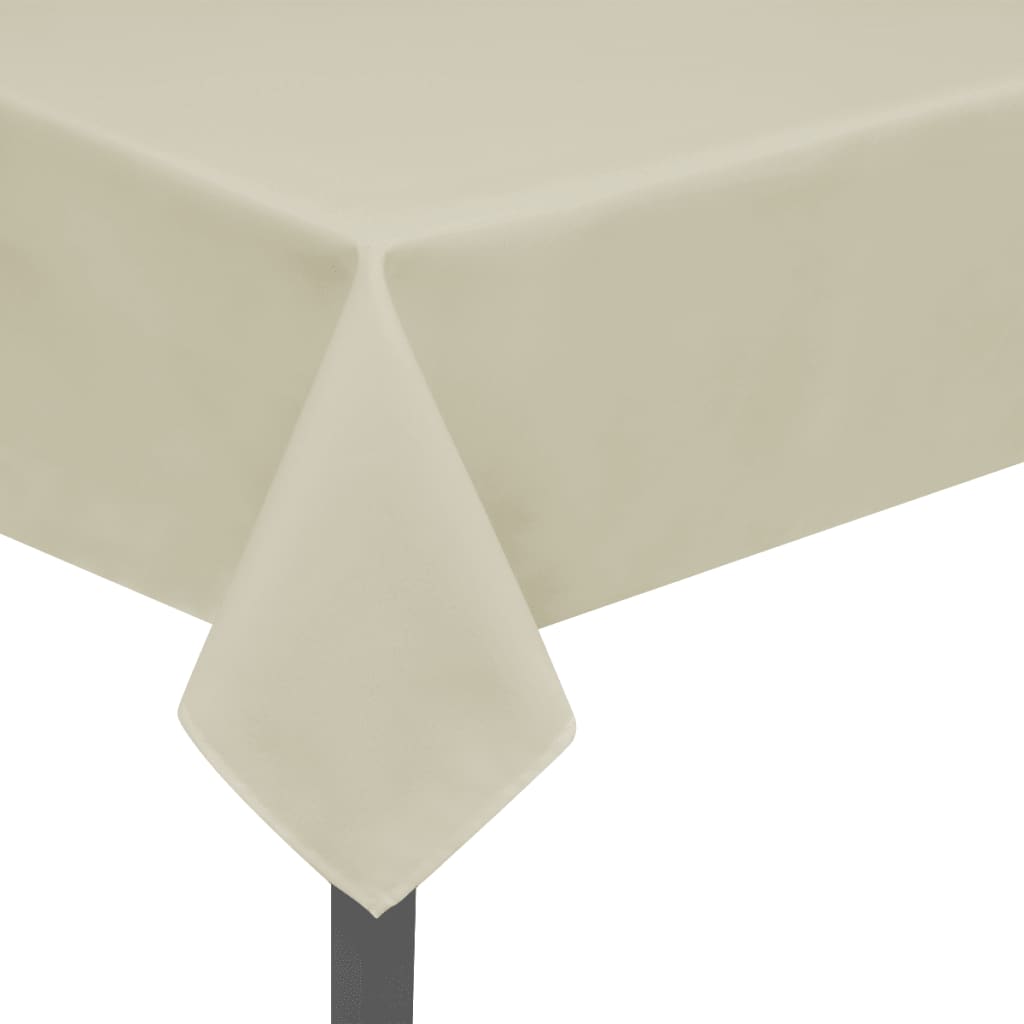 vidaXL Manteles de mesa 5 unidades crema 170x130 cm