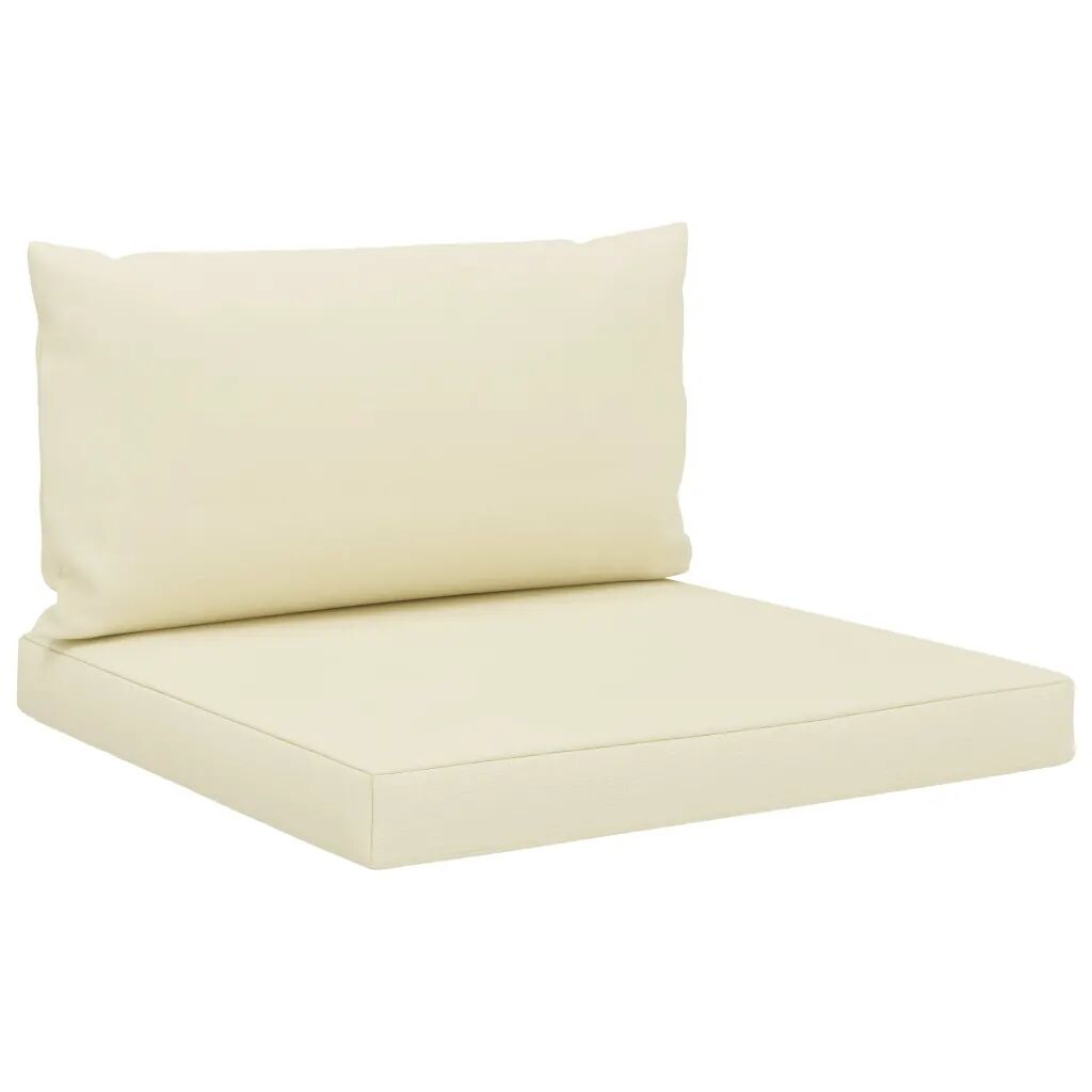 vidaXL Cojines para sofá de palés 2 piezas tela color crema