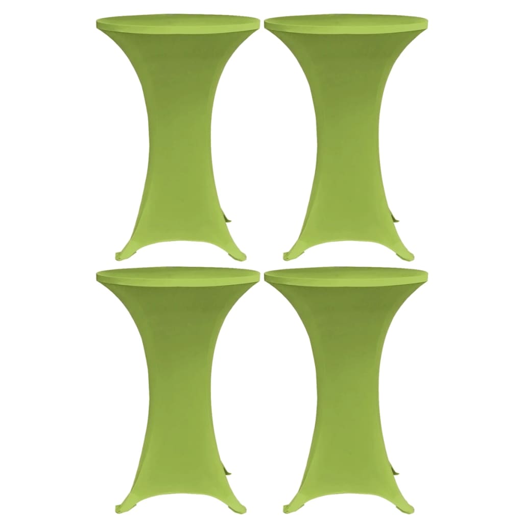 vidaXL Funda elástica para mesa 4 unidades 70 cm verde