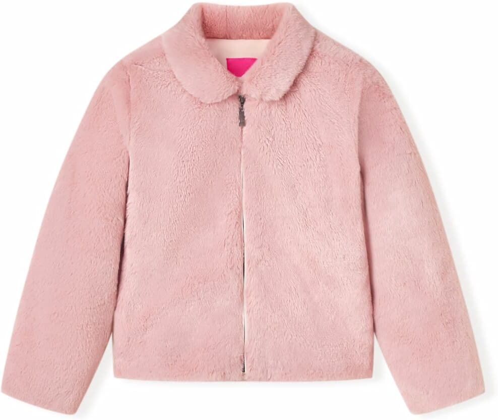 vidaXL Chaqueta infantil de cuero sintético rosa 116