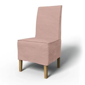 IKEA - Henriksdal Dining Chair Cover Medium skirt with French Seams (Standard model), Blush, Linen - Bemz
