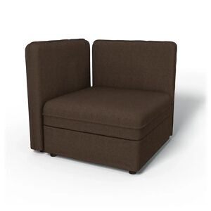 IKEA - Vallentuna Seat Module with Low Back and Storage Cover 80x80cm 32x32in, Chocolate, Bouclé & Texture - Bemz