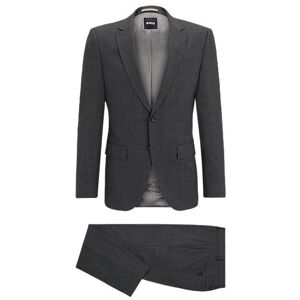 Boss Slim-fit suit in micro-patterned stretch cloth