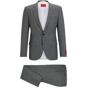 HUGO Slim-fit suit in micro-patterned performance-stretch cloth