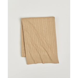 Ralph Lauren Cable Knitted Cashmere Throw Chamoiz - Ruskea - Size: One size - Gender: men