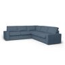 IKEA - Kivik Corner Sofa Cover (2+2), Mineral Blue, Velvet - Bemz