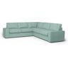 IKEA - Kivik Corner Sofa Cover (2+2), Mineral Blue, Linen - Bemz