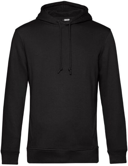 B & C Collection B and C Organic Men Hooded Shirt - Black  - Size: WU33B - Color: musta