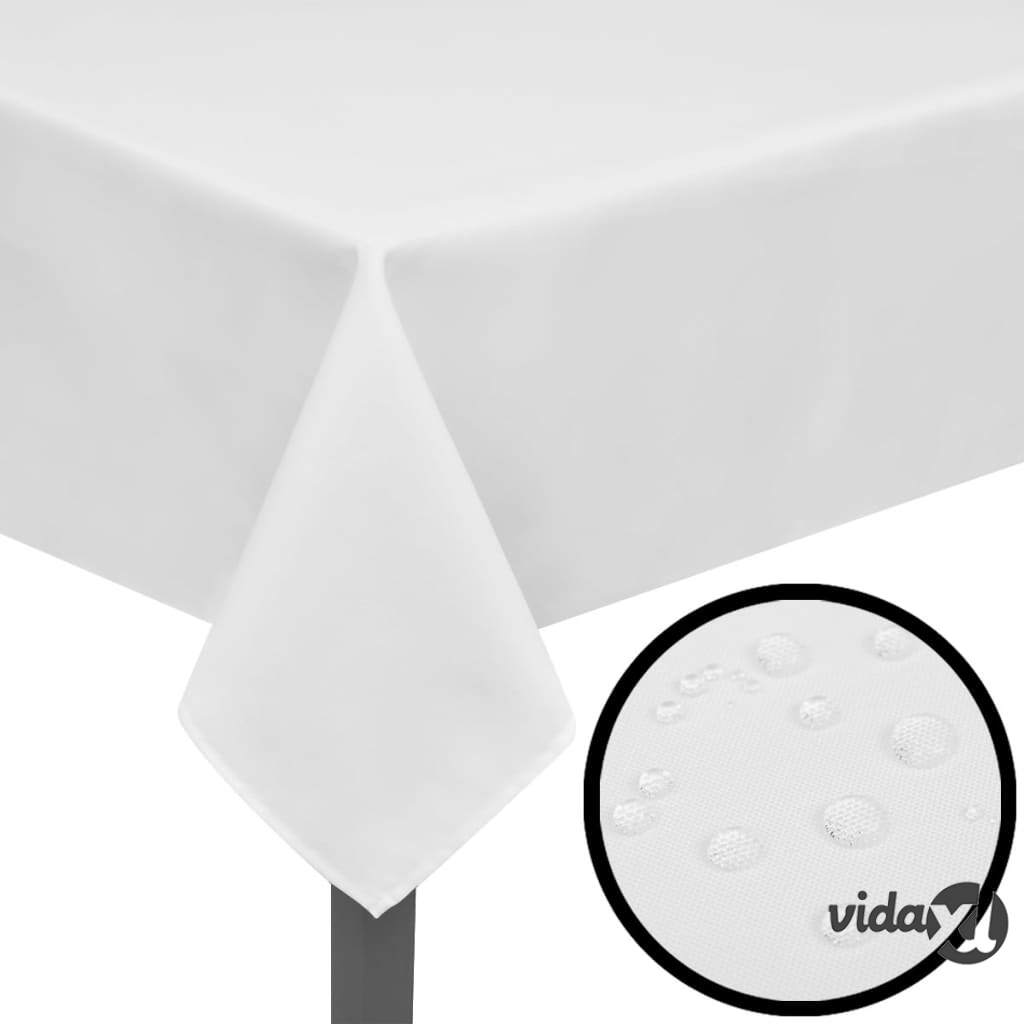 vidaXL 5 Pöytäliinaa Valkoinen 250 x 130 cm