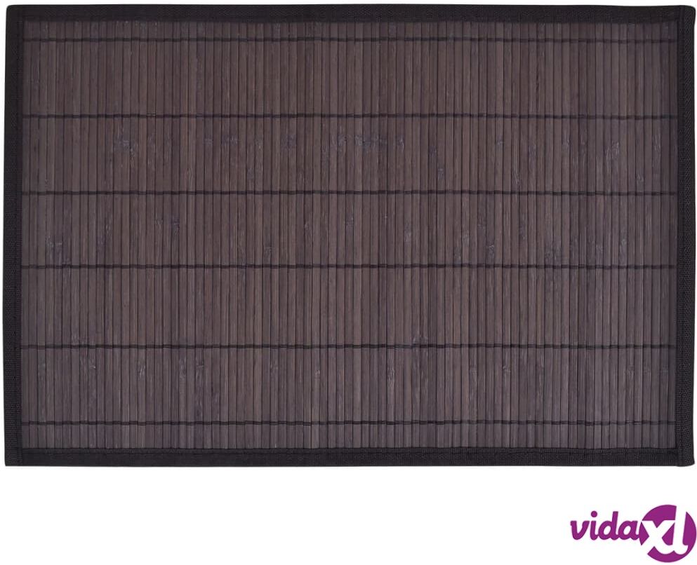 vidaXL Bambu Tabletti 6 kpl 30 x 45 cm Tummanruskea