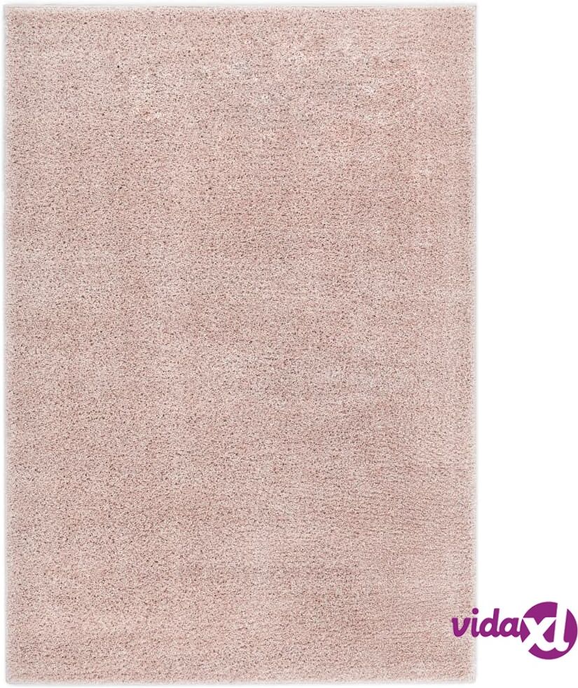 vidaXL Shaggy-matto 140x200 cm vanha pinkki