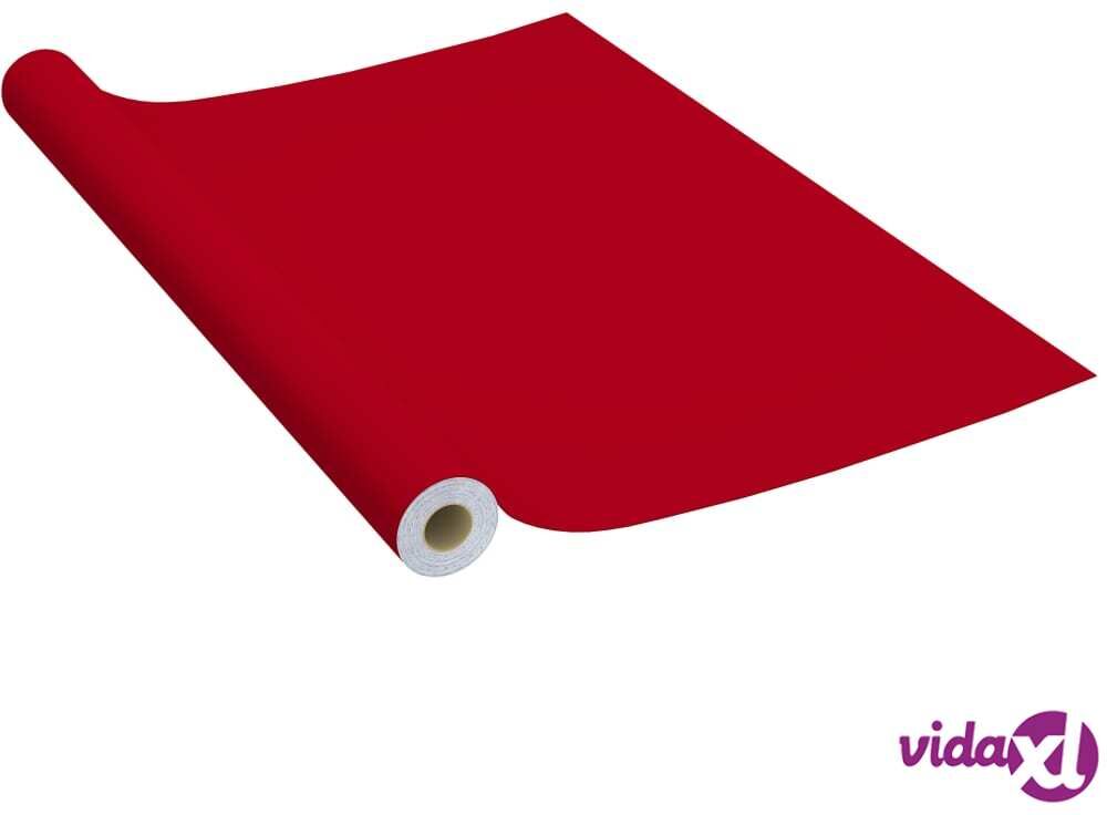 vidaXL Itseliimautuva huonekalukalvo punainen 500x90 cm PVC