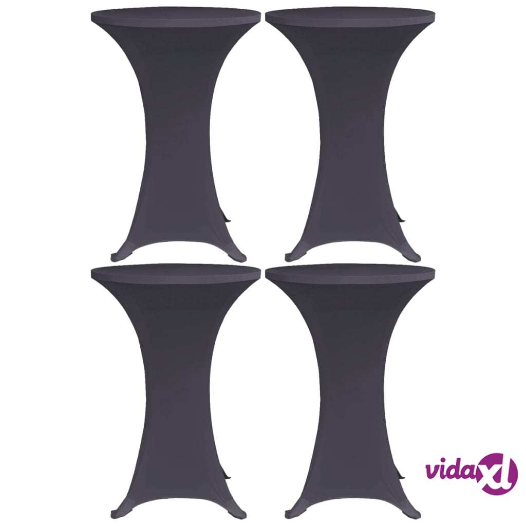 vidaXL Venyvä pöydänsuoja 4 kpl 60 cm antrasiitti