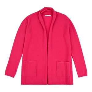 LES POULETTES BIJOUX Gilet Col Chale 100% Cachemire 2 Fils - Fuchsia