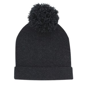 LES POULETTES BIJOUX Bonnet Renard 100% Cachemire 6 Fils Pompon Amovible - Classics - Noir