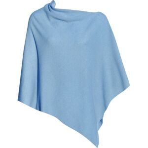 LES POULETTES BIJOUX Poncho 100% Cachemire 2 Fils Classics - Bleu ciel