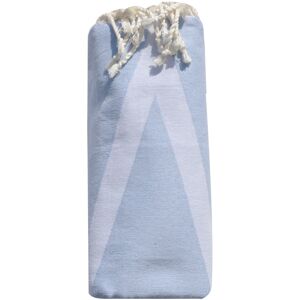 LES POULETTES BIJOUX Fouta Drap Plage et Hammam Coton Losange 100 x 200cm - Bleu ciel