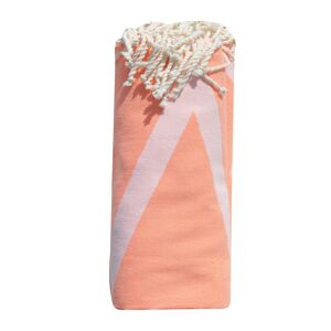 LES POULETTES BIJOUX Fouta Drap Plage et Hammam Coton Losange 100 x 200cm - Orange