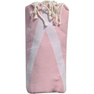 LES POULETTES BIJOUX Fouta Drap Plage et Hammam Coton Losange 100 x 200cm - Rose