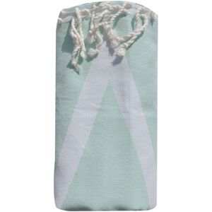 LES POULETTES BIJOUX Fouta Drap Plage et Hammam Coton Losange 100 x 200cm - Vert d