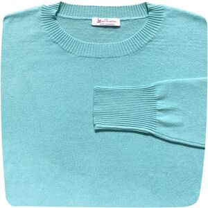 LES POULETTES BIJOUX Pull Parfait en Cachemire Col Rond Taille Unique - Turquoise