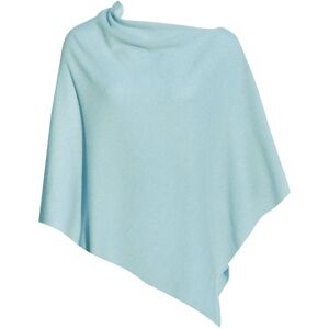 LES POULETTES BIJOUX Poncho 100% Cachemire 2 Fils Colors - Bleu ciel