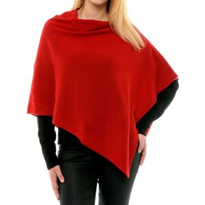 LES POULETTES BIJOUX Poncho 100% Cachemire 2 Fils Classics - Rouge Profond