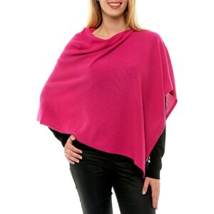 LES POULETTES BIJOUX Poncho 100% Cachemire 2 Fils Colors - Fuchsia