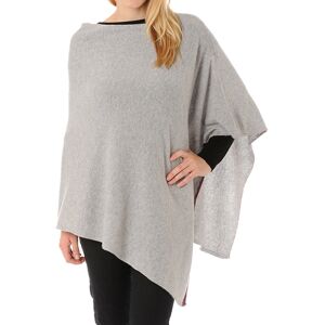 LES POULETTES BIJOUX Grand Poncho 100% Cachemire 2 Fils Classics - Gris clair