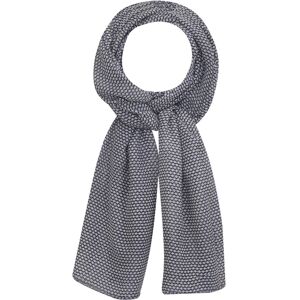 LES POULETTES BIJOUX Echarpe 100% Laine Beige Vagues Bleu Navy