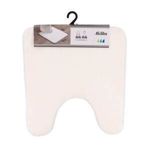 TENDANCE Tapis contour WC en microfibre Blanc 45 x 50 cm - Publicité