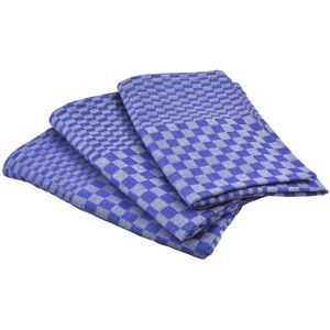 GGM Gastro - Serviettes de table en coton 50 cm x 100 cm - Lot de 200 pieces avec decoration a carreaux bleus Bleu