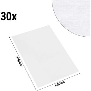 GGM Gastro - Nappe de table damassee Tessin Atlas - 130 cm x 170 cm - Lot de 30 pieces en blanc