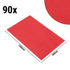 GGM Gastro - (90 pieces) Chemin de table damasse Vienna - 40 x 130 cm - rouge feu