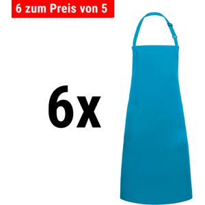 GGM GASTRO - (6 pièces) KARLOWSKY Tablier à bavette Basic - Turquoise