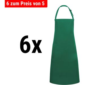 GGM GASTRO - (6 pièces) KARLOWSKY Tablier à bavette Basic - Vert forêt