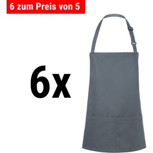 GGM GASTRO - (6 pièces) KARLOWSKY Tablier à bavette court Basic - Anthracite