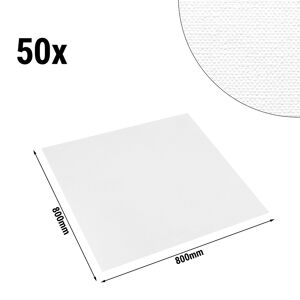 GGM GASTRO - Nappe centre de table damassée Porto Diamant - 80 cm x 80 cm - Lot de 50 pièces en blanc