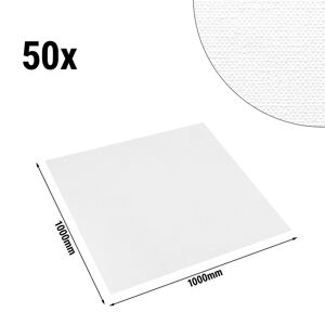 GGM GASTRO - Nappe centre de table damassée Porto Diamant - 100 cm x 100 cm - Lot de 50 pièces en blanc