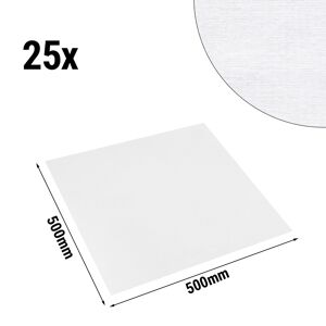 GGM GASTRO - (25 pièces) Serviette de table damassée Tessin Atlas - 50 x 50 cm - Blanc