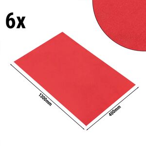 GGM GASTRO - Chemin de table damassé Vienna - 40 x 130 cm - Lot de 6 pièces en rouge vif