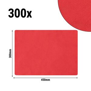 GGM GASTRO - Set de table damassé Vienna - 30 x 45 cm - Lot de 300 pièces en rouge vif